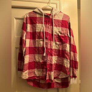 American Eagle flannel with hood men’s sz small